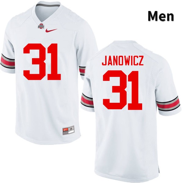 Ohio State Buckeyes Vic Janowicz Men's #31 White Game Stitched College Football Jersey